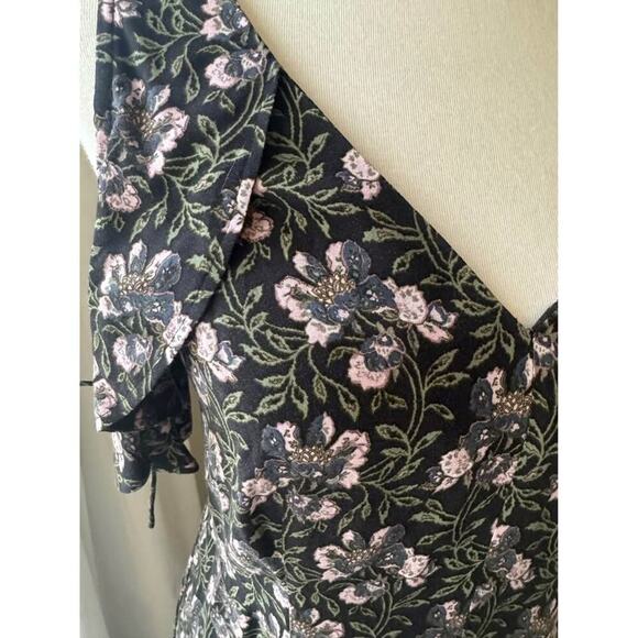 PAIGE Women’s Small Storm Cloud Floral Cold Shoulder Maxi Dress - Picture 5 of 10